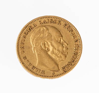 Goldmünze 20 Mark, Deutsches Reich 1872, Wilhelm Deutscher Kaiser König von Preußen