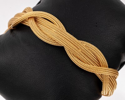 18 kt Gold Armband, GG 750/000, L. ca. 18.5cm, Kastenschloss mit Sicherheitsacht, ca. 30.2 g