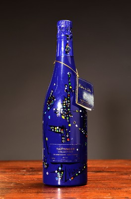 1 Flasche 1983 Taittinger Collection Vieira da Silva, Champagne, Brut, Künstleredition, ca. 75cl, 12% Vol., berieben