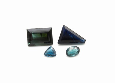 Lot 4 lose Turmaline, zus. ca. 9.29 ct, versch. Schliffformen und Größen