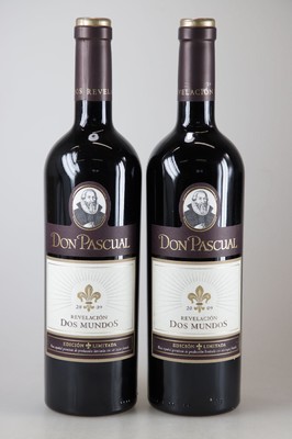 12 Flaschen 2009 Don Pascual, Revelacion dos Mundos, Edicion Limitada, Navarra, Spanien, je ca. 75cl, 14,5% Vol., in geöffneter orig. Holzkiste