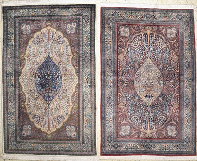1 Paar Lahor, Pakistan, ca. 50 Jahre, Wolleauf Baumwolle, ca. 225 x 142 cm, EHZ: 2