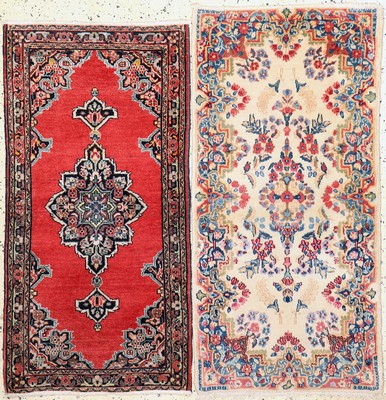 Konvolut Sarogh & Kerman, Persien, um 1950, Wolle auf Baumwolle, ca. 120 x 60 cm, EHZ: 2