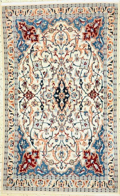 Nain fein(9 La), Persien, ca. 50 Jahre, Korkwolle mit Seide, ca. 134 x 83 cm, EHZ: 2