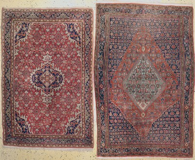 1 paar alte Bidjar, Persien, um 1950, Wolleauf Baumwolle, ca. 190 x 125 cm, EHZ: 2-3