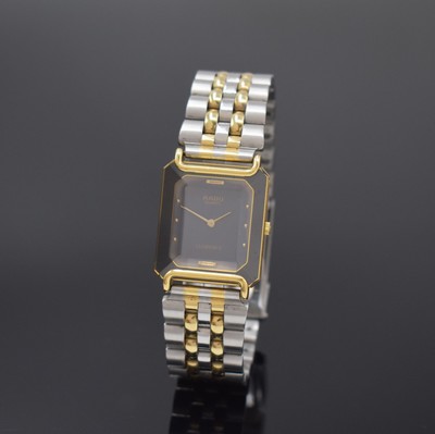 RADO Florence Armbanduhr Referenz 153.3455.2, Schweiz um 2000, quarz, Stahl/vergoldet inkl. neutr. Gliederband m. Faltschl., Boden 4-fach verschr. ...