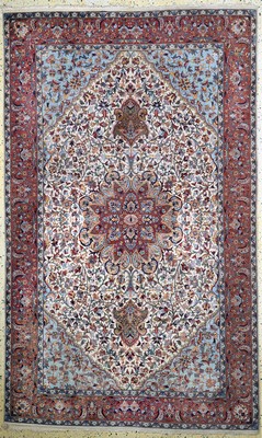 Lahor fein, Pakistan, ca. 40 Jahre, Korkwolle auf Baumwolle, ca. 255 x 153 cm, EHZ: 2