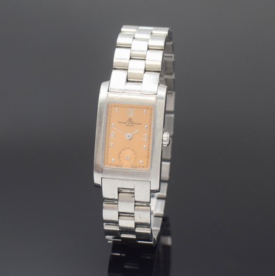 BAUME & MERCIER Damenarmbanduhr Hampton Classic Referenz MV045139, Schweiz um 2000, quarz, Edelstahlgeh. inkl. Gliederband m. dopp. Faltschließe, ...