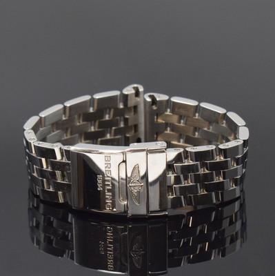 BREITLING Pilotband in Edelstahl Referenz 392A, passend für Modell Galactic, 5-reihig, Faltschl., Bandanstoß-Breite ca. 18 mm, L. ca. 15 cm, wenig ...