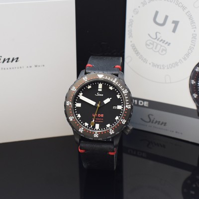 SINN U1DE auf 300 Stück limitierte Herrenarmbanduhr, Deutschland verk. lt. beil. Pap. 10/2020, Automatik, limitiertes Modell für 30 Jahre Deutsche ...