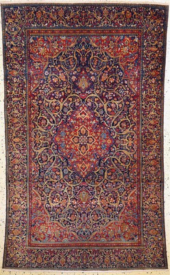 Keschan"Ateshouglou"antik, Persien, um 1900, Korkwolle auf Baumwolle, ca. 195 x 119 cm, EHZ: 2