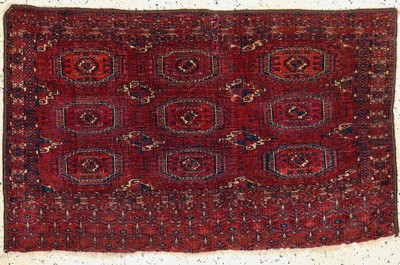Tekke Tschowal antik, Turkmenistan, 19.Jhd,Wolle auf Wolle, ca. 127 x 78 cm, EHZ: 4