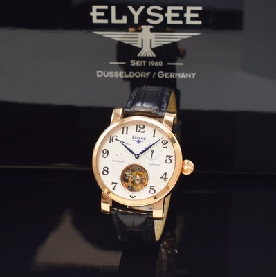 ELYSEE auf 100 Stück limitiertes Armbandtourbillon Referenz 49042, um 2010, Handaufzug, verg., beids. vergl. Edelstahlgeh. inkl. orig. Lederband m. ...