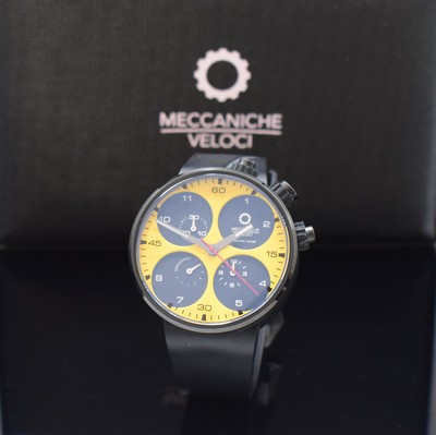 MECCANICHE VELOCI auf 250 Stück limitierter Armbandchronograph, Automatik, Schweiz/Italien um 2010, geschw. Titangeh. inkl. orig. Kautschukband m. ...