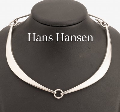 HANS HANSEN Collier, 925er Silber, Dänemark, L. ca. 41 cm, sign. und num., ca. 75 g