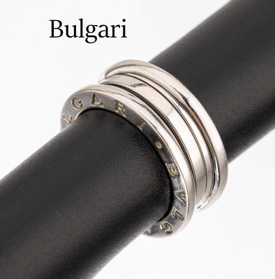 18 kt Gold BULGARI Ring, WG 750/000, Serie B Zero, RW 53, ca. 10.6 g, orig. Box