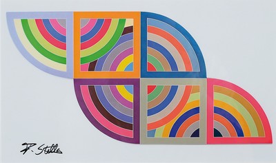 Frank Stella, 1936-2024, "Harran II", Digitaldruck auf Fotopapier, handsign., unter Plexiglas gerahmt, gesamt ca. 33x43 cm