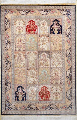 Hereke Seide fein, China, Ende 20.Jhd, reine Naturseide, ca. 183 x 122 cm, EHZ: 2
