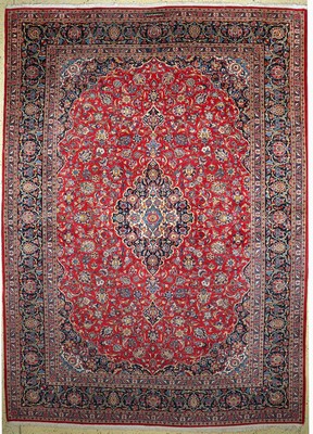 Keschan sign., Persien, ca. 50 Jahre, Wolleauf Baumwolle, ca. 420 x 305 cm, EHZ: 2-3