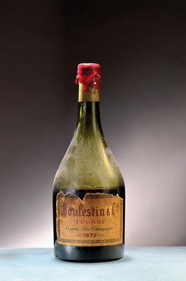 1 Flasche 1875 Boulestin & Cie Cognac, Cognac Fine Champagne, below shoulder, Etikettlädiert