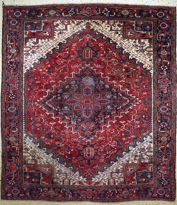 Heriz alt, Persien, Mitte 20.Jhd, Wolle aufBaumwolle, ca. 270 x 237 cm, EHZ: 3