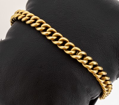 14 kt Gold Armband, GG 585/000, L. ca. 18.5cm, Kastenschloss mit Sicherheitskettchen, ca.10.3 g
