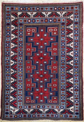 "Derbent"Kazak, Rußland, Mitte 20.Jhd, Wolle auf Wolle, ca. 190 x 132 cm, EHZ: 2-3