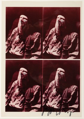 Joseph Beuys, 1921 Krefeld-1986 Düsseldorf, "Fluf nach Amerika", 1974, Offset auf Karton, Motiv 4x beschriftet "gib mir Honig", ...