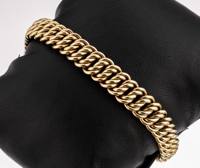 14 kt Gold Armband, GG 585/000, L. ca. 20 cm, Kastenschloss mit 2 Sicherheitsachten, ca.19.4 g