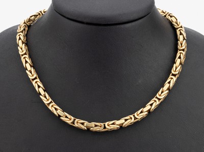 18 kt Gold Königskette, GG 750/000, L. ca. 66.5 cm, ca. 138.6 g
