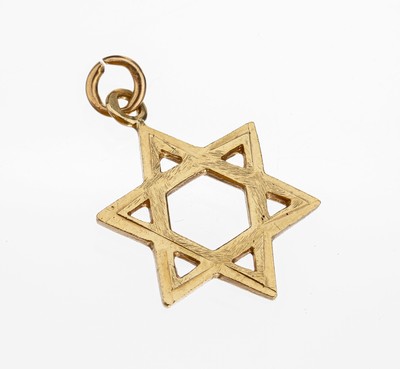 14 kt Gold Anhänger, "Davidstern", GG 585/000, ca. 2 cm, ca. 3.1 g