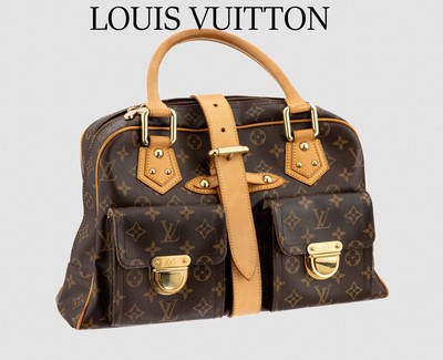 LOUIS VUITTON Vintage Handtasche Manhattan GM , von 2007, dieses Modell wird nicht mehr produziert, Monogram Canvas, aufgesetzte Taschen, ...