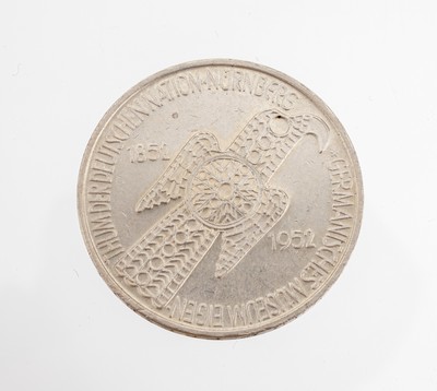 5 Mark Silbermünze, Deutschland 1952, Germanisches Museum Nürnberg