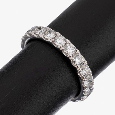 14 kt Gold Brillant-Memoryring, WG 585/000,Brillanten zus. ca. 2.05 ct feines Weiß -Weiß/vs-si, RW 54, ca. 3.3 g