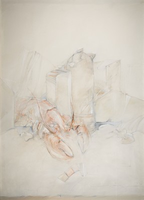 Jürgen Görg, geb. 1951, Hummer, Acryl auf Lwd, handsign., betitelt, ca. 150x100cm, R. 146x103 cm