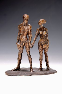 Hans Schröder, 1930-2010, Paar, Bronzeguß, signiert, H. ca. 17cm ,