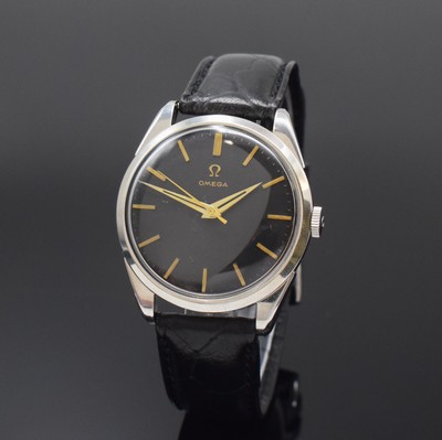 OMEGA Vintage Herrenarmbanduhr Referenz 2910-1 SC in Stahl, Schweiz um 1956, Handaufzug, neutr. Lederband m. orig. Dornschl., Boden aufgedr., ...