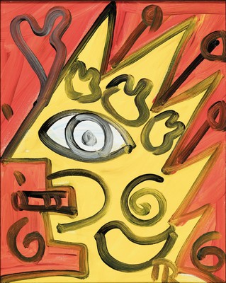 Hartmut Ritzerfeld, 1950 Stolberg-2024, 2 Gemälde in Öl, 1x monogr. und dat. 2008, ca.53x31cm, R. ca. 59x37cm; 2) Selbstporträt mit Immendorff, ...