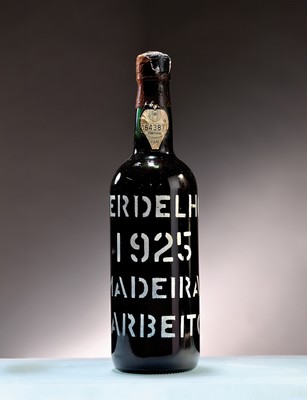 1 Flasche 1925 Barbeito Verdelho Portwein, Madeira, Top Shoulder, Wachsversiegelung l. lädiert