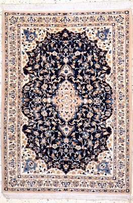Nain fein(6 La), Persien, Anfang 20.Jhd, Korkwolle mit Seide, ca. 117 x 84 cm, ca. 1,0 Mio. Kn/qm, EHZ: 2