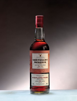 1 Flasche 1970 Gordon & MacPhail Highland Park Centenary Reserve, abgefüllt 1995, Single Malt Scotch Whisky, ca. 70cl, 40%Vol., Into Neck, in G&M ...
