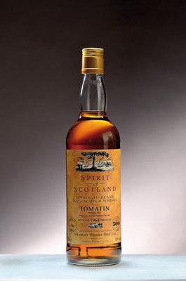 1 Flasche 1964 Tomatin Spirit of Scotland, Single Highland Malt, Limited Edition Flasche No. 74, ca. 70cl, 40%Vol., in orig. Karton