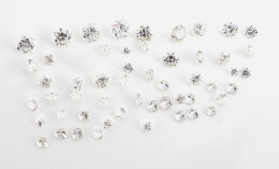 Lot lose Brillanten , zus. ca. 3.51 ct feines Weiss-get.Weiss/vs-si, Ausfassware
