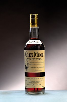 1 Flasche Glen Mhor Campbell & Clark Limited, 25 Jahre alt, Flasche No. 39 von 1926, abgefüllt von Fass No. 1970 1164/1166, Single Highland Malt ...