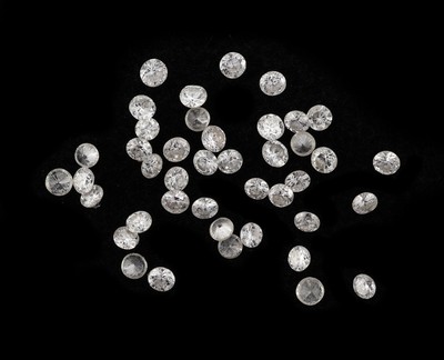 Lot 42 lose Brillanten, 0.72 ct Weiss/si-p, Ausfassware