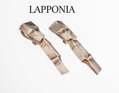 Paar LAPPONIA Ohrclips, 925er Silber, Finnland, 2006, typ. Lapponia Design, länglichbewegl., L. ca. 4.7 cm, sign.