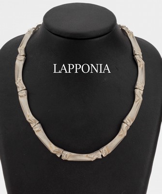 LAPPONIA Collier, 925er Silber, Finnland, 2004, typ. Lapponia Design, D. ca. 13 cm, Kastenschloss mit Sicherheitsacht, sign.