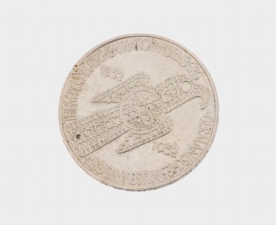 Silbermünze 5 Mark, Deutschland 1952, Germanisches Museum Nürnberg