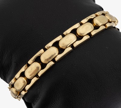 14 kt Gold Armband, GG 585/000, L. ca. 20.2cm, Kastenschloss mit Sicherheitsacht, ca. 22.9 g