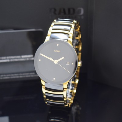 RADO Centrix Referenz 115.0929.3 Herrenarmbanduhr, Schweiz lt. orig. Papier verk. 2019, quartz, Geh. u. Band in Keramik und verg. Metall., Stahlboden ...
